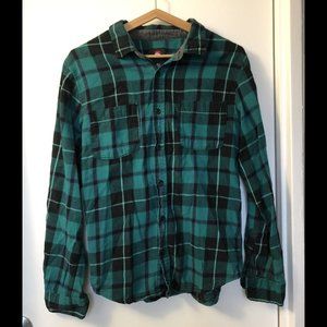 Quicksilver teal flannel